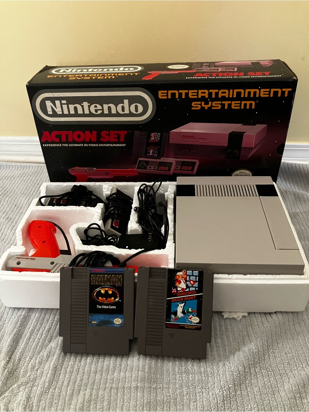 Nintendo NES Action Set - Gray, Black & Red Accents